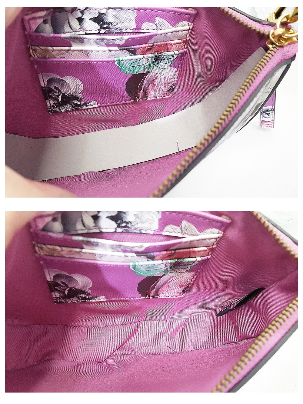 LOVE & LORE🌺NWOT Purple Floral Wristlet Clutch|Cosmetic Case|Travel - Picture 6 of 7